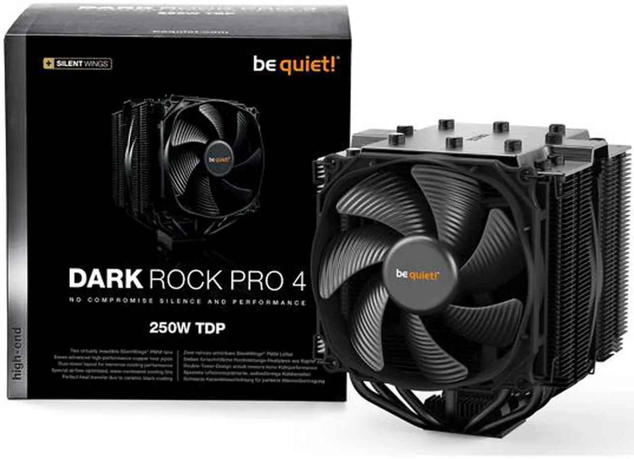 Main image of be quiet! 250W TDP Dark Rock Pro 4 CPU Cooler with Silent Wings - PWM Fan - 135 mm LGA 1700 Compatible