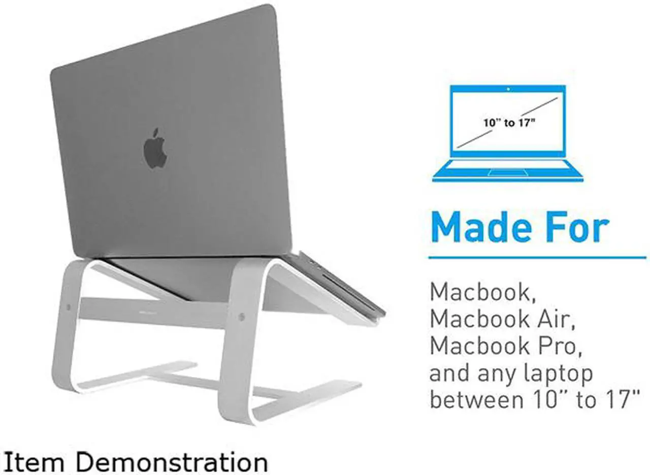 Alt view image 2 of 7 - Macally Aluminum Laptop Stand for All Apple Macbook Pro / Air, Chromebook, Samsung, Acer, HP, Dell, & any Notebook between 10" to 17" (ASTAND)