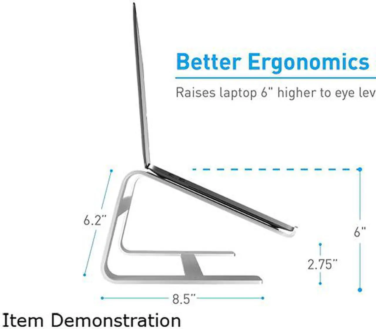 Alt view image 3 of 7 - Macally Aluminum Laptop Stand for All Apple Macbook Pro / Air, Chromebook, Samsung, Acer, HP, Dell, & any Notebook between 10" to 17" (ASTAND)