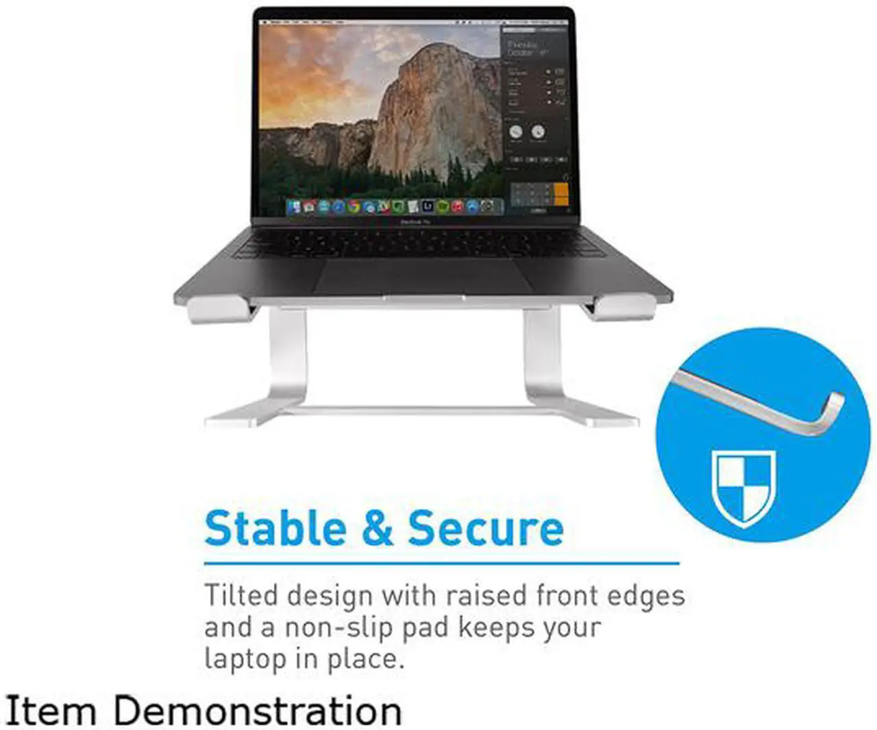 Alt view image 5 of 7 - Macally Aluminum Laptop Stand for All Apple Macbook Pro / Air, Chromebook, Samsung, Acer, HP, Dell, & any Notebook between 10" to 17" (ASTAND)