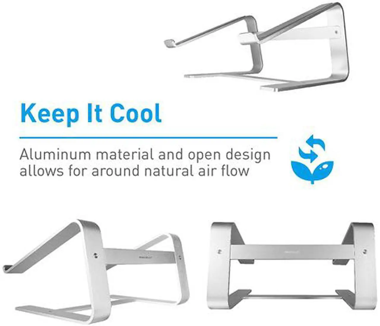 Alt view image 6 of 7 - Macally Aluminum Laptop Stand for All Apple Macbook Pro / Air, Chromebook, Samsung, Acer, HP, Dell, & any Notebook between 10" to 17" (ASTAND)