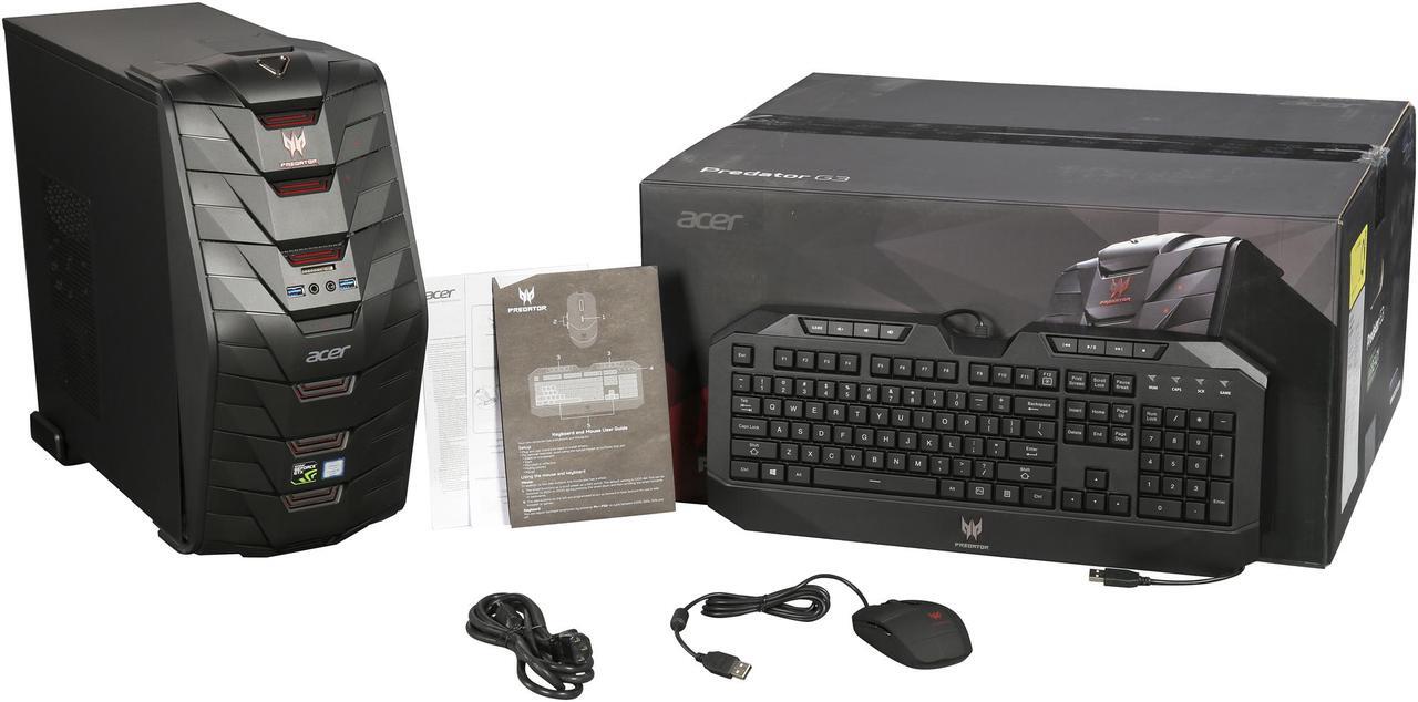 Alt view image 10 of 9 - Acer Desktop Computer Predator G3 AG3-710-UW11 Intel Core i5-6400 8GB DDR4 1TB HDD GeForce GTX 1060 Windows 10 Home 64-Bit