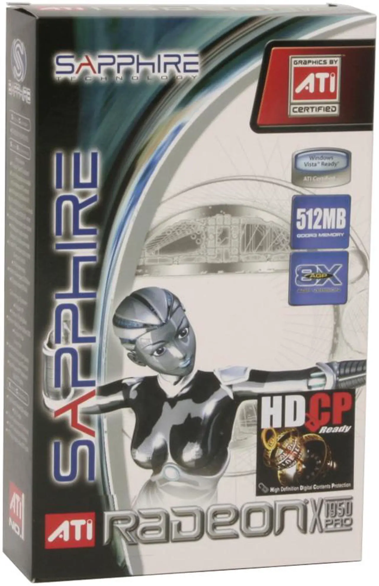 Alt view image 6 of 6 - SAPPHIRE Radeon X1950PRO 512MB GDDR3 AGP 4X/8X Graphics Card 100171L