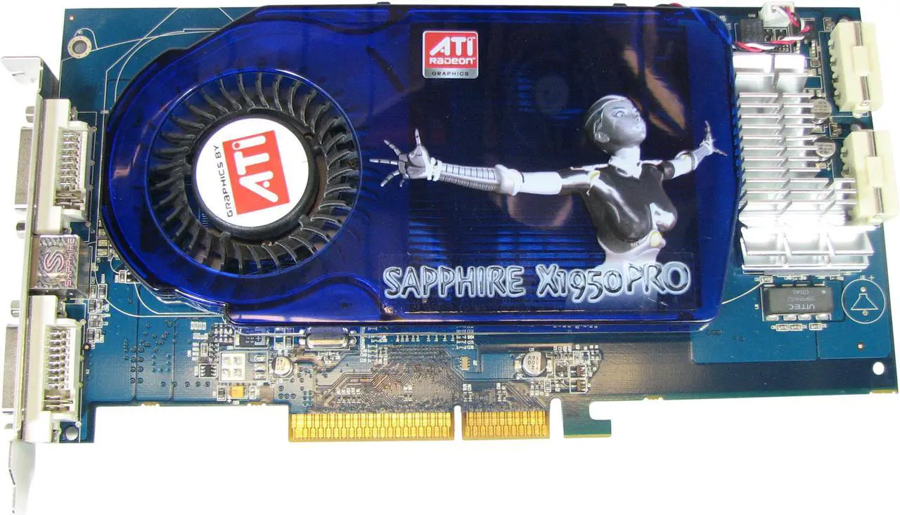 Alt view image 2 of 6 - SAPPHIRE Radeon X1950PRO 512MB GDDR3 AGP 4X/8X Graphics Card 100171L