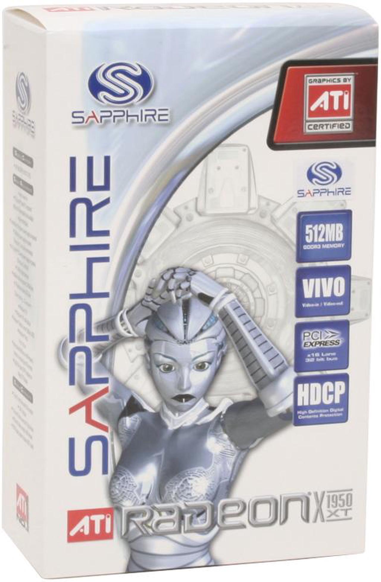 Alt view image 7 of 7 - SAPPHIRE Radeon X1950XT 512MB GDDR3 PCI Express x16 CrossFireX Support VIVO HDCP Video Card 100185L
