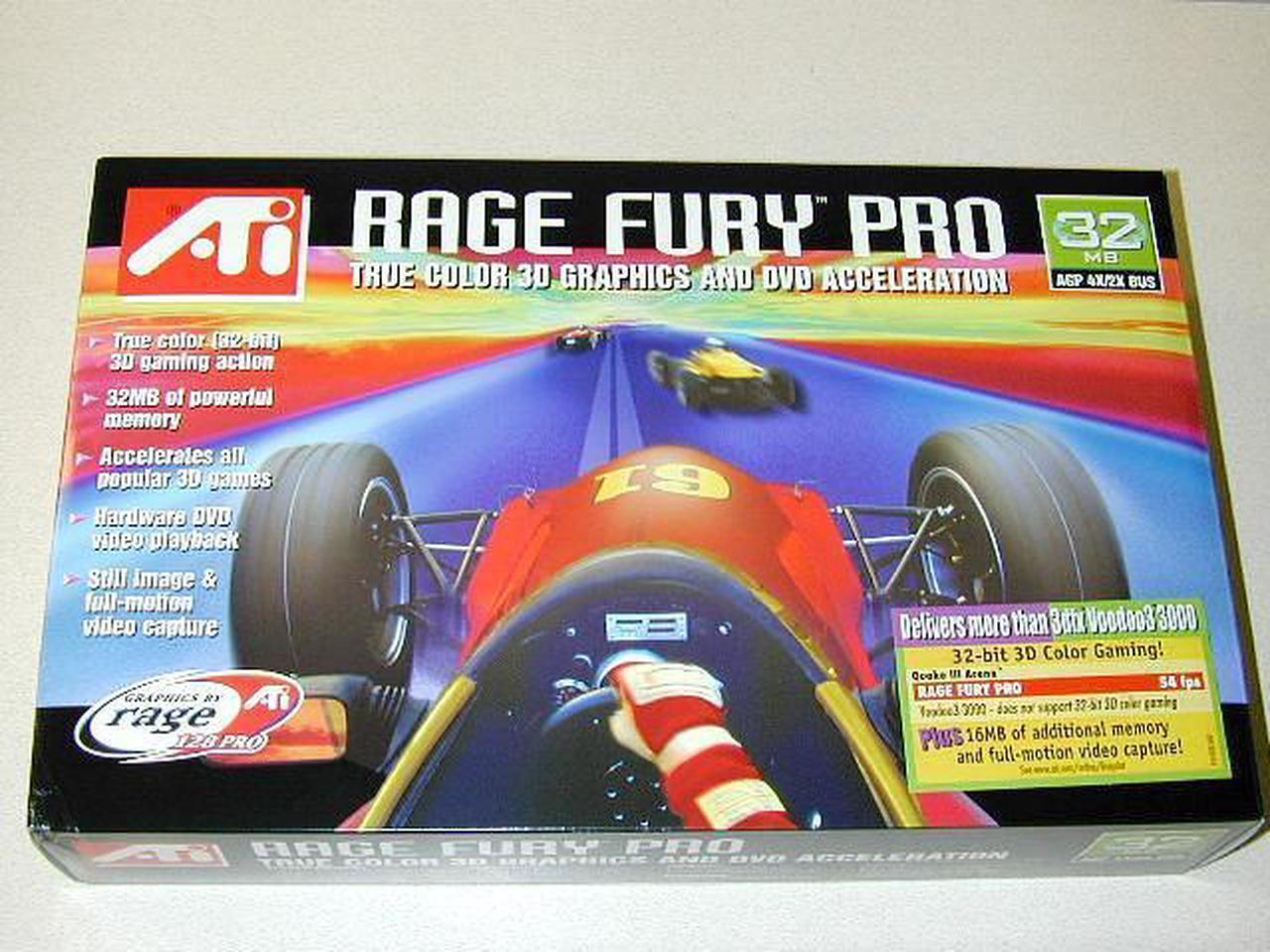 Main image of ATI Rage Fury Pro AGP 2X/4X Graphics Card 100-416237