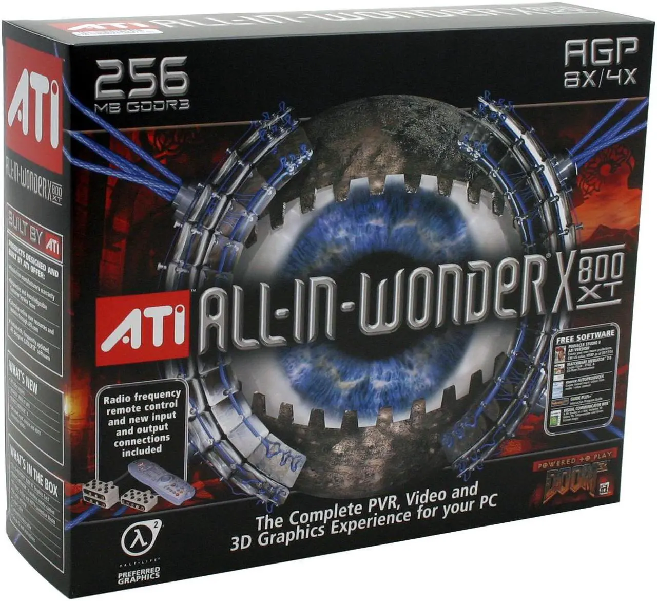 Alt view image 6 of 6 - ATI All-In-Wonder X800 XT 100-714200 Radeon X800XT 256MB 256-bit GDDR3 AGP 4X/8X Video Card
