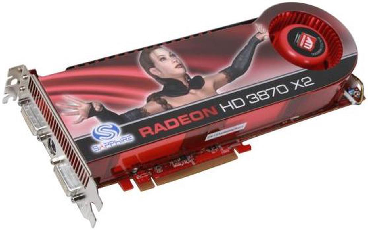 Main image of SAPPHIRE Radeon HD 3870 X2 1GB (512MB x 2) GDDR3 PCI Express x16 CrossFireX Support Graphics Card 100221SR