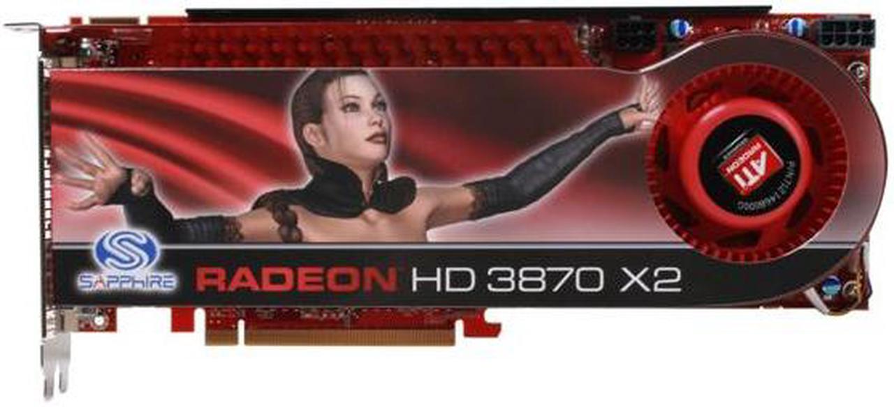 Alt view image 3 of 7 - SAPPHIRE Radeon HD 3870 X2 1GB (512MB x 2) GDDR3 PCI Express x16 CrossFireX Support Graphics Card 100221SR