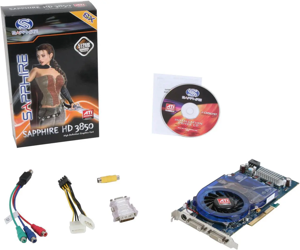 Alt view image 6 of 6 - SAPPHIRE Radeon HD 3850 512MB GDDR3 AGP 4X/8X Graphics Card 100228L