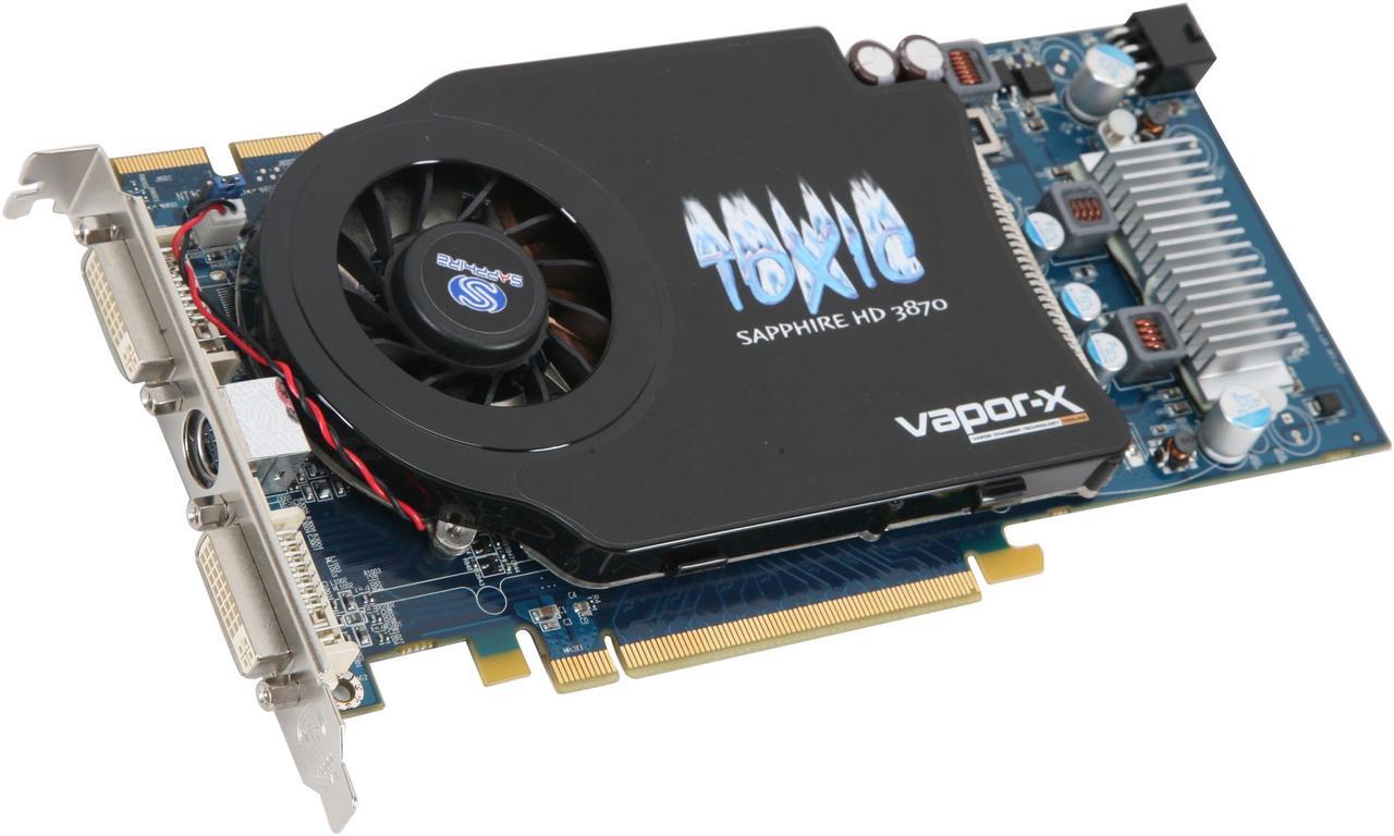 SAPPHIRE Toxic Radeon HD 3870 512MB GDDR4 PCI Express 2.0 x16 CrossFireX Support Video Card 100225TXSR