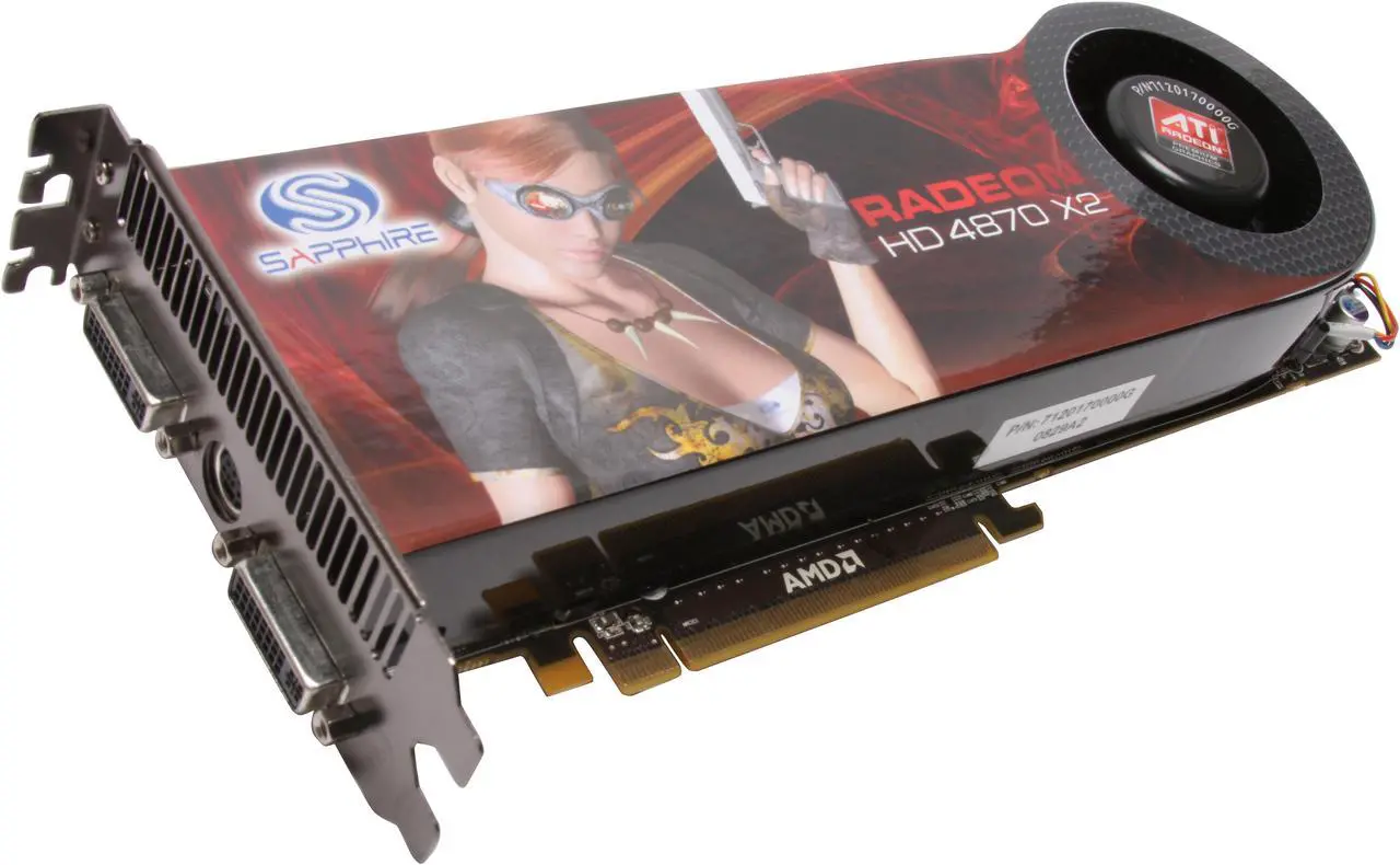 Main image of SAPPHIRE Radeon HD 4870 X2 2GB GDDR5 PCI Express 2.0 x16 CrossFireX Support Graphics Card 100251SR