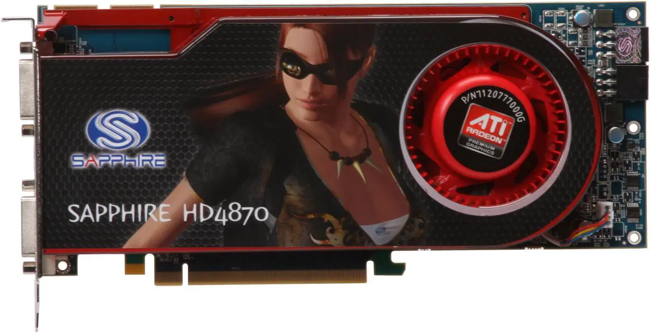 Alt view image 3 of 6 - SAPPHIRE Radeon HD 4870 512MB GDDR5 PCI Express 2.0 x16 CrossFireX Support Graphics Card 100247L