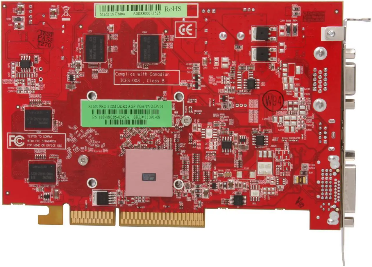 Alt view image 4 of 5 - SAPPHIRE Radeon X1650PRO 512MB GDDR2 AGP 4X/8X Graphics Card 100275L