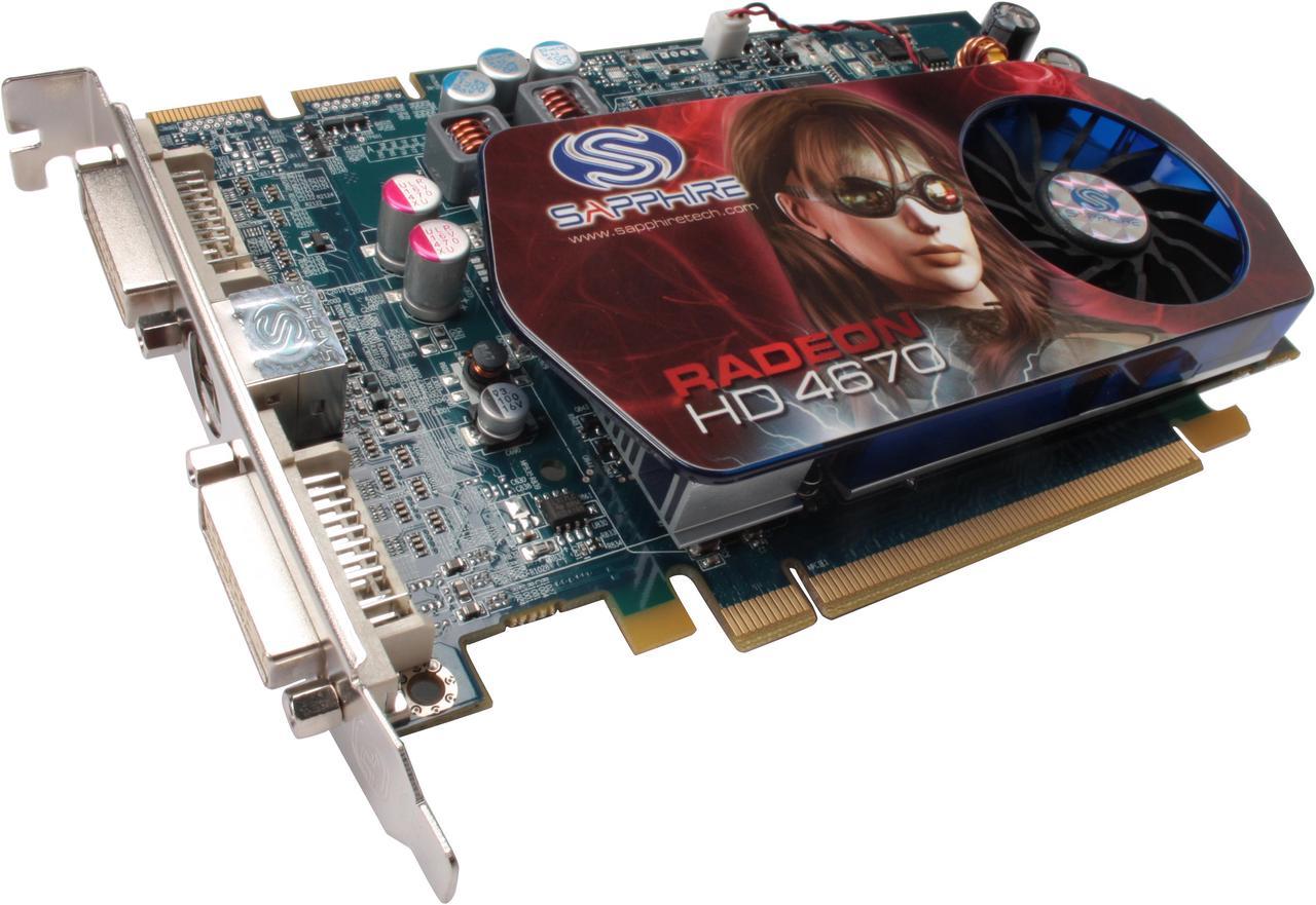 SAPPHIRE Radeon HD 4670 1GB GDDR3 PCI Express 2.0 x16 CrossFireX Support Video Card 100256L