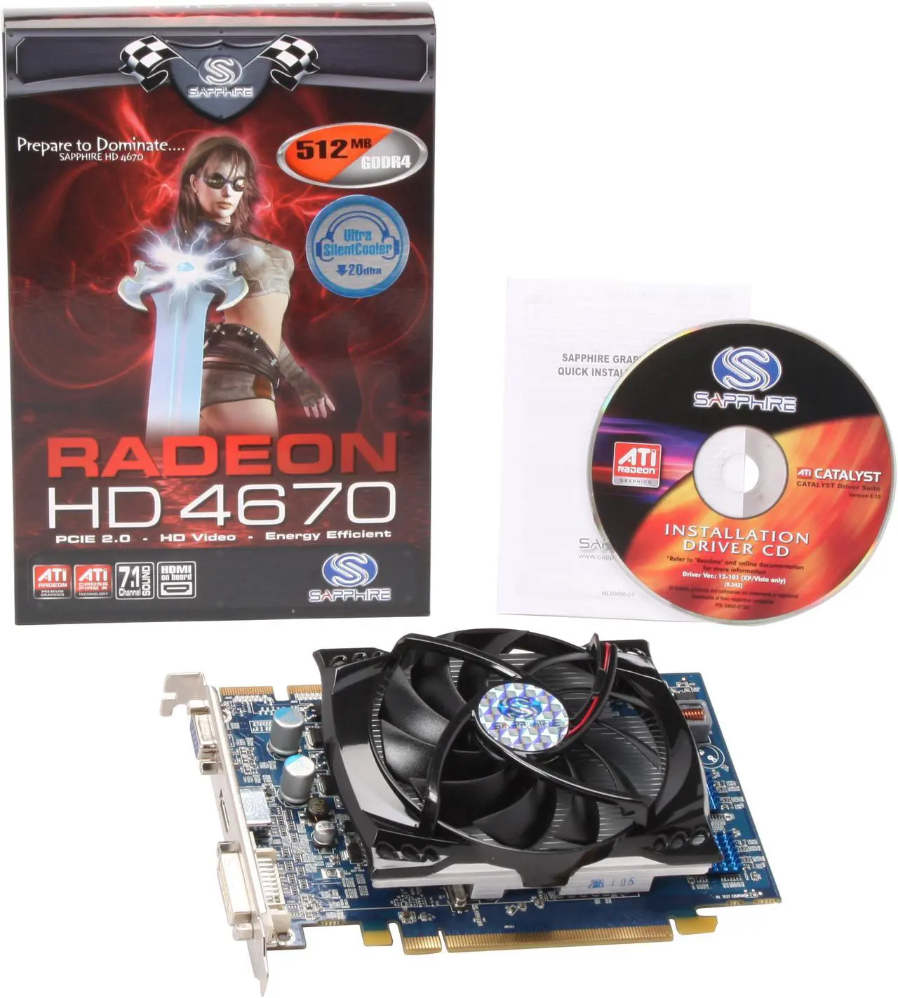 Alt view image 5 of 5 - SAPPHIRE Radeon HD 4670 512MB GDDR4 PCI Express 2.0 x16 CrossFireX Support Graphics Card 100255DDR4