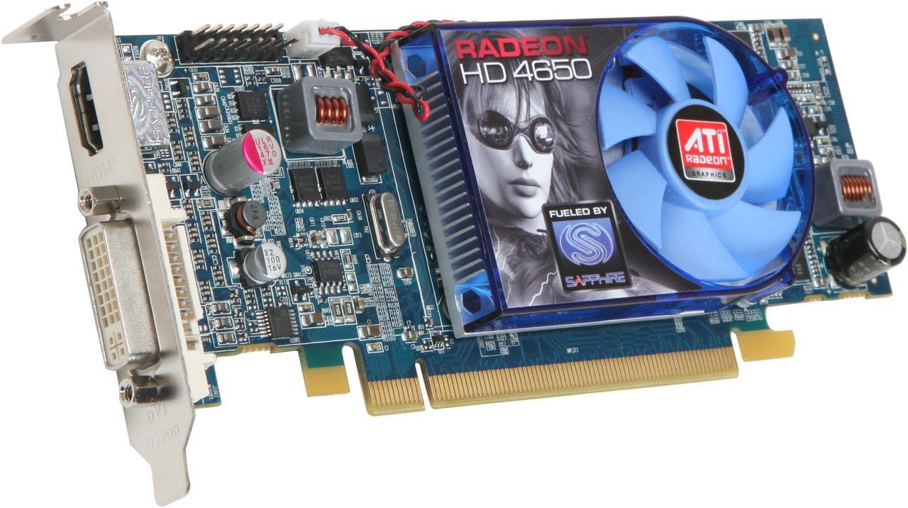 SAPPHIRE Radeon HD 4650 512MB GDDR2 PCI Express 2.0 x16 Low Profile Ready Video Card 100253HDMI