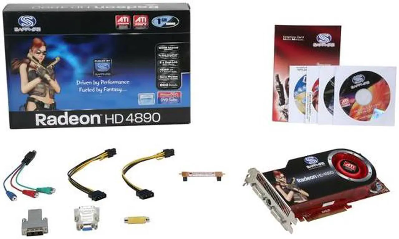 Alt view image 5 of 5 - SAPPHIRE Radeon HD 4890 1GB GDDR5 PCI Express 2.0 x16 CrossFireX Support Graphics Card 100269SR