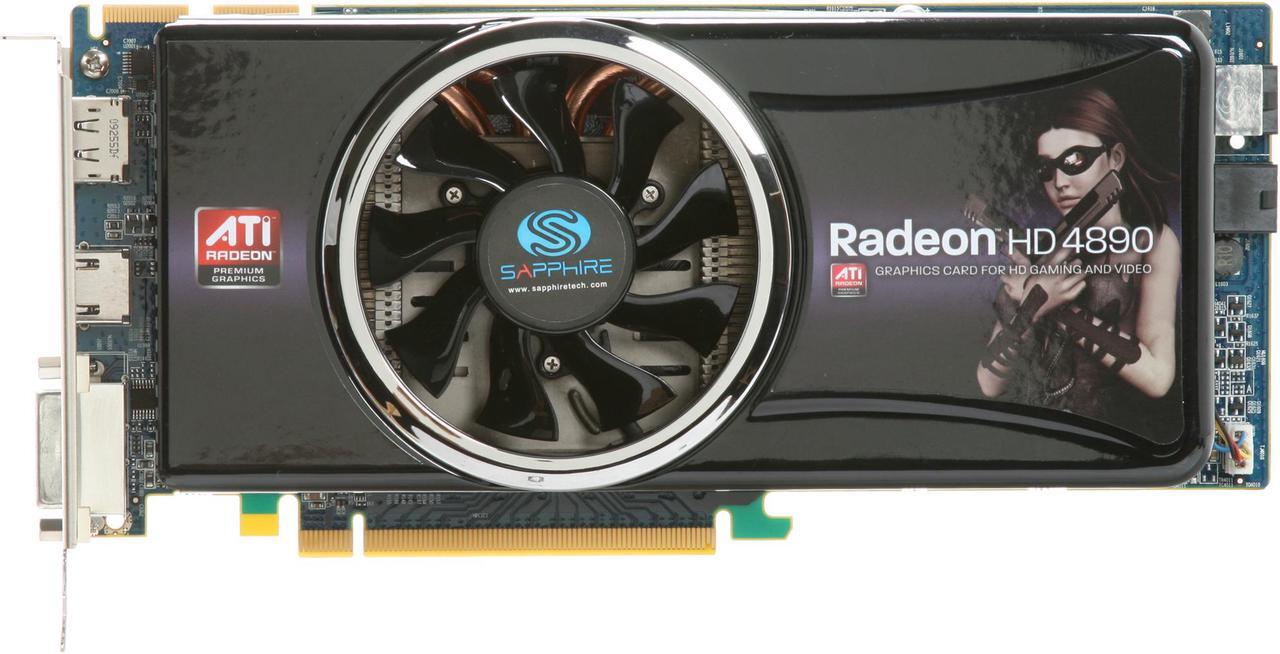 Alt view image 3 of 6 - SAPPHIRE Radeon HD 4890 1GB GDDR5 PCI Express 2.0 x16 CrossFireX Support Graphics Card 100269HDMI