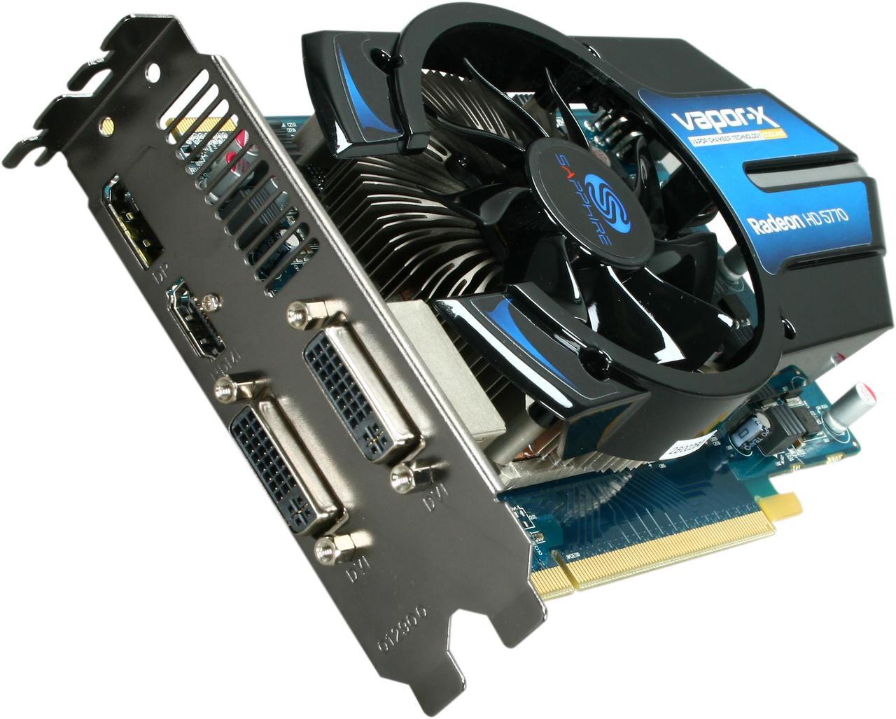 SAPPHIRE Vapor-X Radeon HD 5770 1GB GDDR5 PCI Express 2.0 x16 CrossFireX Support Video Card 100283VXL