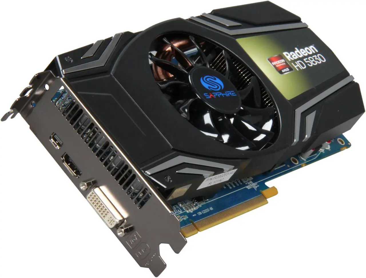 Main image of SAPPHIRE Radeon HD 5830 1GB GDDR5 PCI Express 2.1 x16 CrossFireX Support Graphics Card 100297L