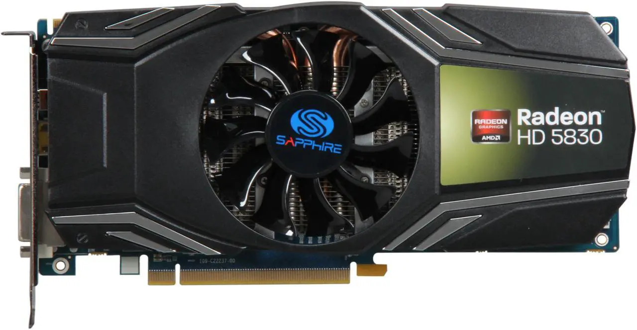 Alt view image 3 of 6 - SAPPHIRE Radeon HD 5830 1GB GDDR5 PCI Express 2.1 x16 CrossFireX Support Graphics Card 100297L