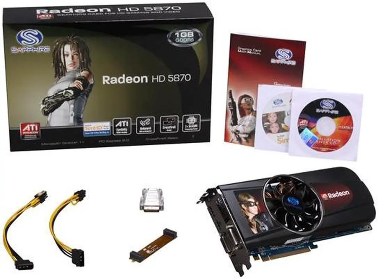 Alt view image 6 of 6 - SAPPHIRE Radeon HD 5870 (Cypress XT) 1GB DDR5 PCI Express 2.0 x16 CrossFireX Support Graphics Card 100281-3SR