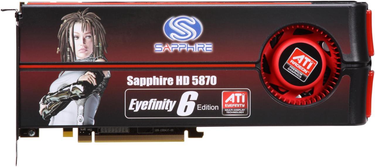 Alt view image 3 of 6 - SAPPHIRE Radeon HD 5870 (Cypress XT) 2GB GDDR5 PCI Express 2.1 x16 CrossFireX Support Graphics Card 100290SR