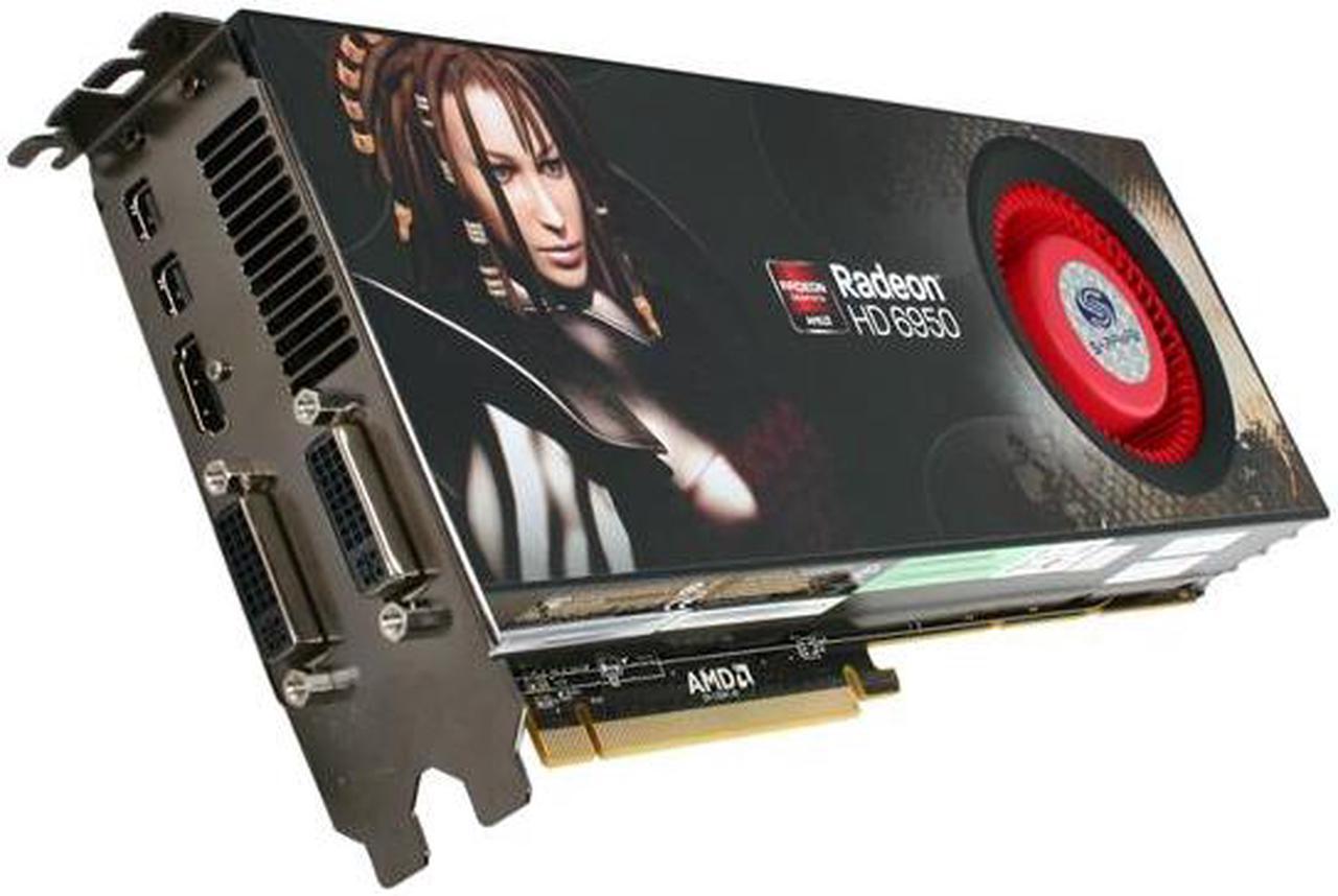 SAPPHIRE Radeon HD 6950 2GB GDDR5 PCI Express 2.1 x16 CrossFireX Support Video Card with Eyefinity 100312SR