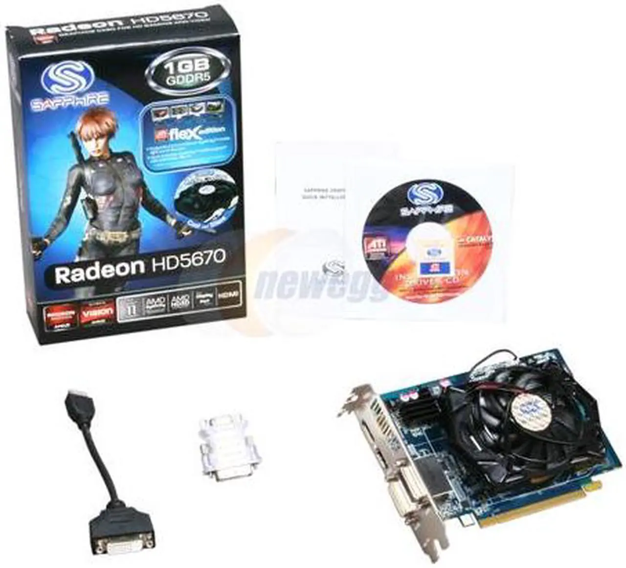 Alt view image 5 of 5 - SAPPHIRE FleX Radeon HD 5670 1GB GDDR5 PCI Express 2.0 x16 Graphics Card 100289FLEX