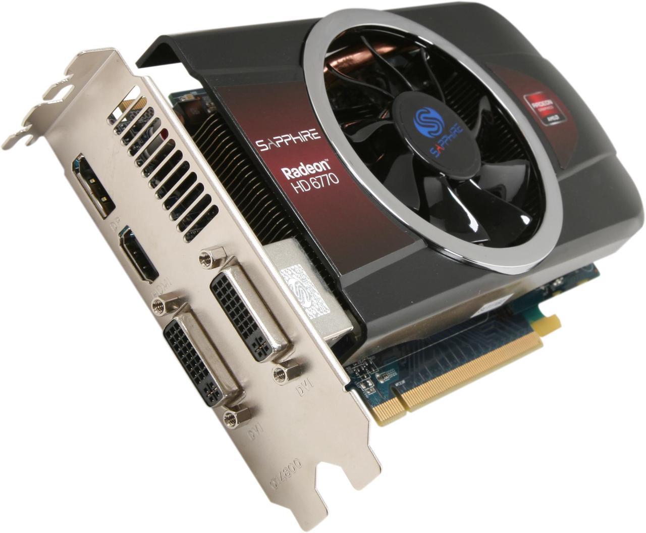 SAPPHIRE Radeon HD 6770 1GB GDDR5 PCI Express 2.1 x16 CrossFireX Support Video Card 100338L