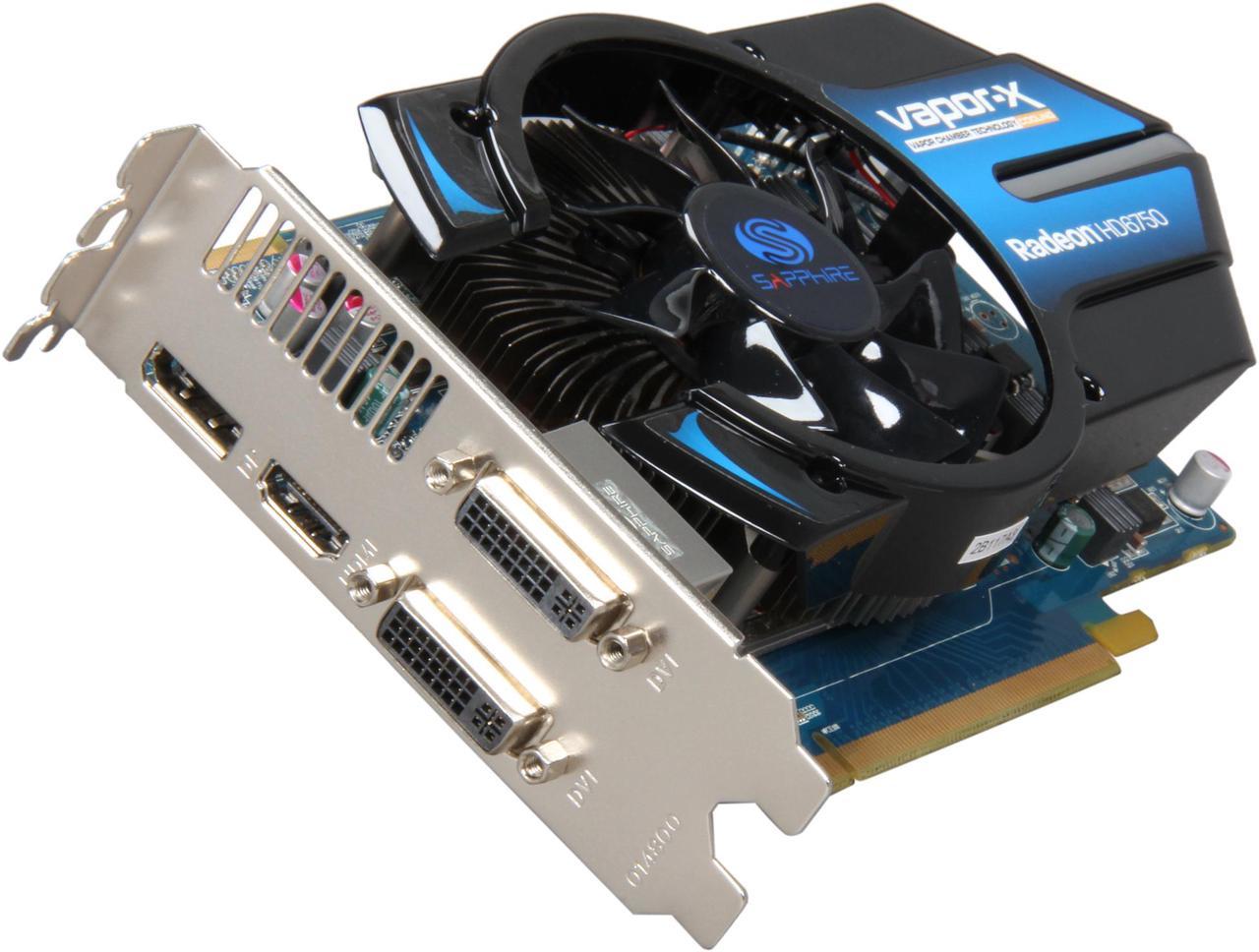 SAPPHIRE Vapor-X  Radeon HD 6750 1GB 128-bit GDDR5 PCI Express 2.1 x16 HDCP Ready CrossFireX Support Video Card with Eyefinity (100327VXL)