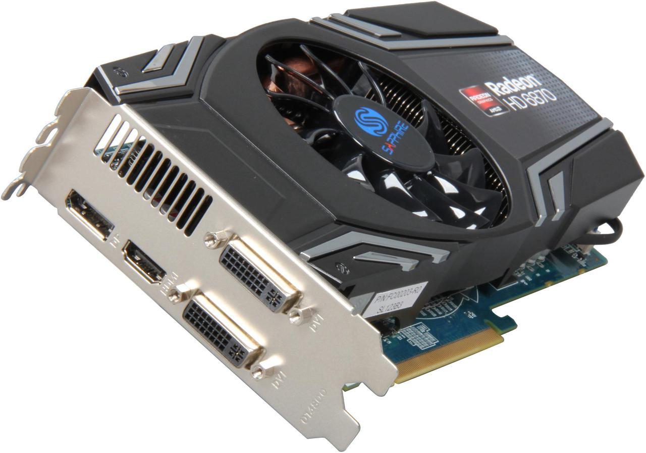 SAPPHIRE Radeon HD 6870 1GB 256-bit GDDR5 PCI Express 2.1 x16 HDCP Ready CrossFireX Support Video Card (100314-3L )