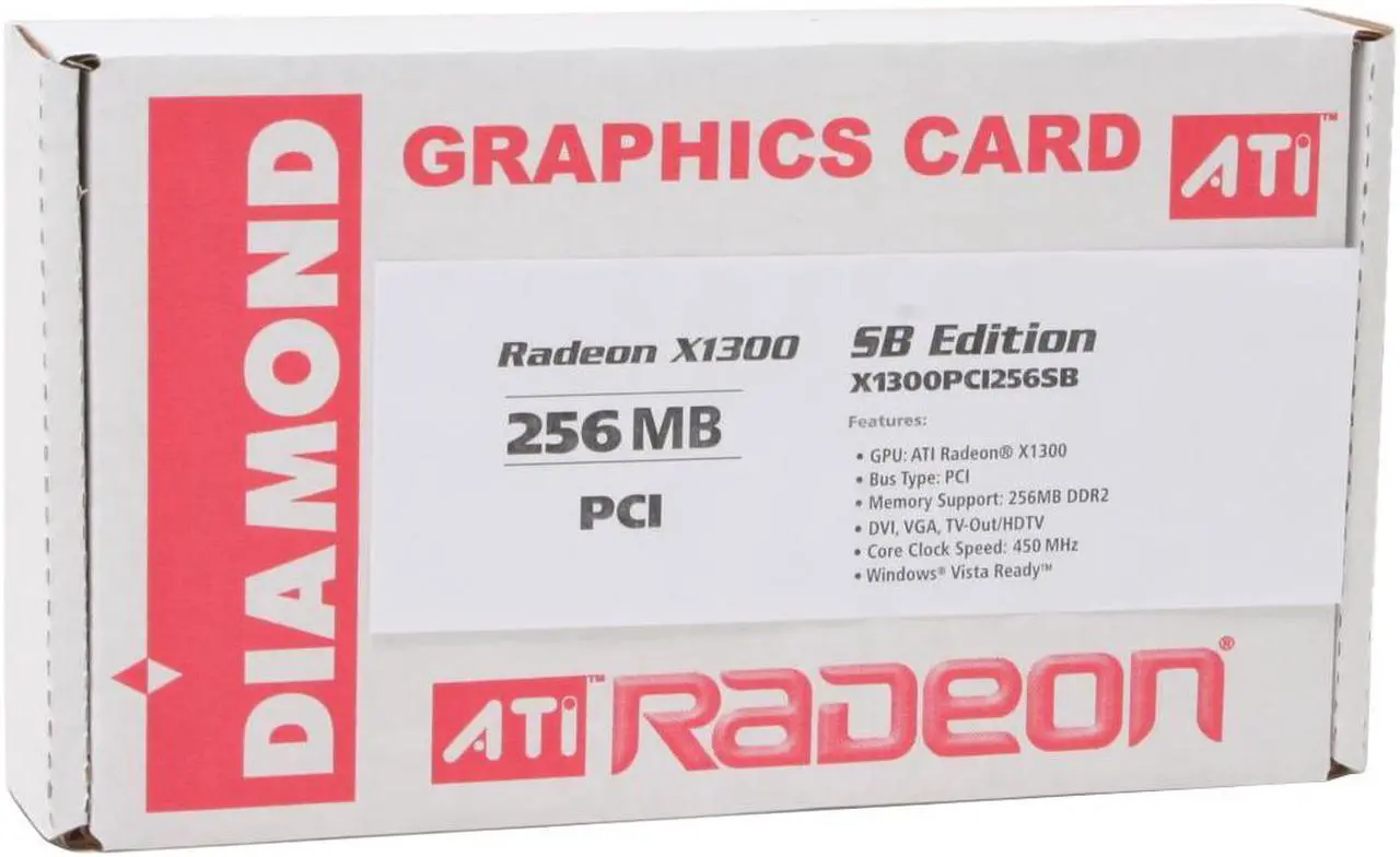 Alt view image 8 of 8 - DIAMOND Radeon X1300 256MB GDDR2 PCI Graphics Card X1300PCI256SB