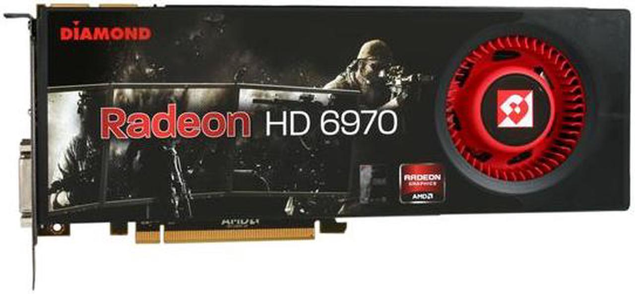 Alt view image 3 of 5 - DIAMOND Radeon HD 6970 2GB GDDR5 PCI Express 2.1 x16 CrossFireX Support Video Card with Eyefinity 6970PE52G
