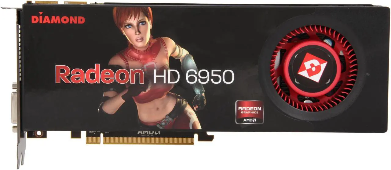 Alt view image 3 of 6 - DIAMOND Radeon HD 6950 2GB GDDR5 PCI Express 2.1 x16 CrossFireX Support Graphics Card 6950PE52GB