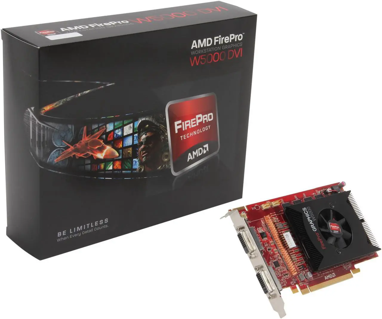 Alt view image 6 of 5 - AMD FirePro W5000 DVI 100-505978 2GB 256-bit GDDR5 PCI Express 3.0 x16 Workstation Video Card