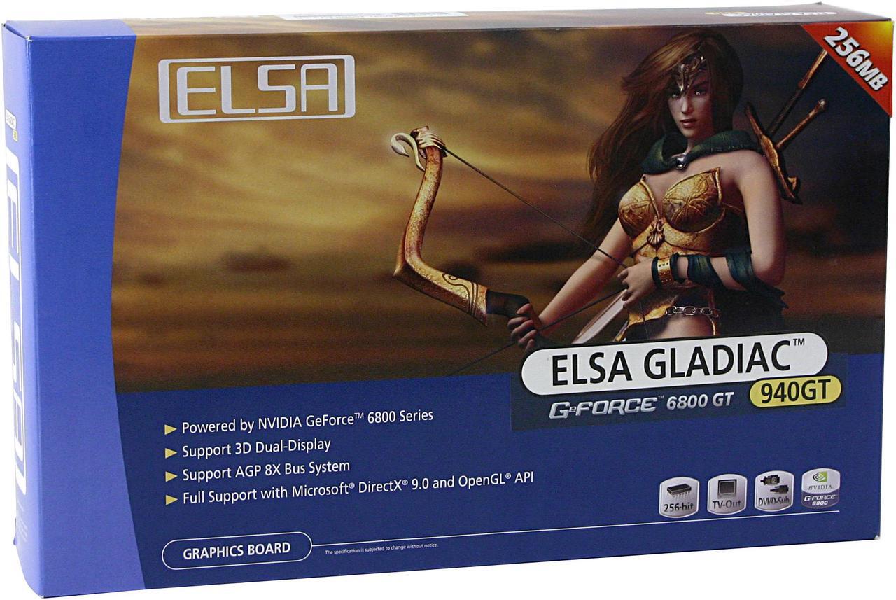 Alt view image 5 of 5 - ELSA GeForce 6800GT 256MB GDDR3 AGP 4X/8X Graphics Card GLADIAC 940GT