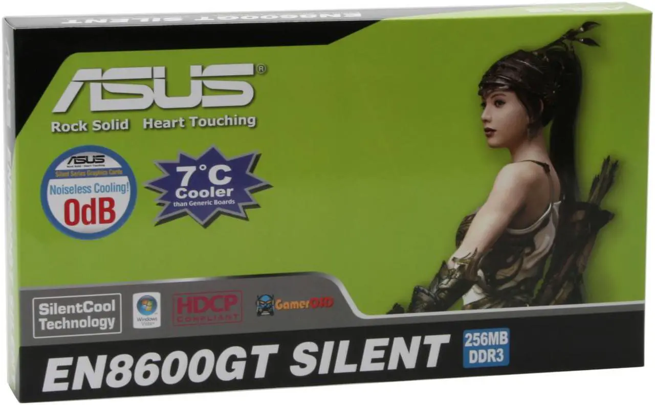 Alt view image 8 of 8 - ASUS GeForce 8600 GT 256MB GDDR3 PCI Express x16 SLI Support Graphics Card EN8600GT SILENT/HTDP/256M