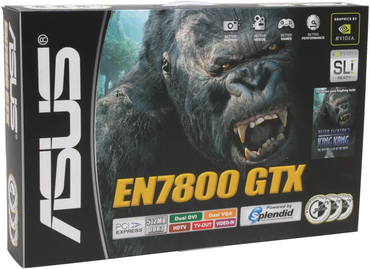 Alt view image 7 of 7 - ASUS GeForce 7800GTX 512MB GDDR3 PCI Express x16 SLI Support Graphics Card EN7800GTX/2DHTV/512M