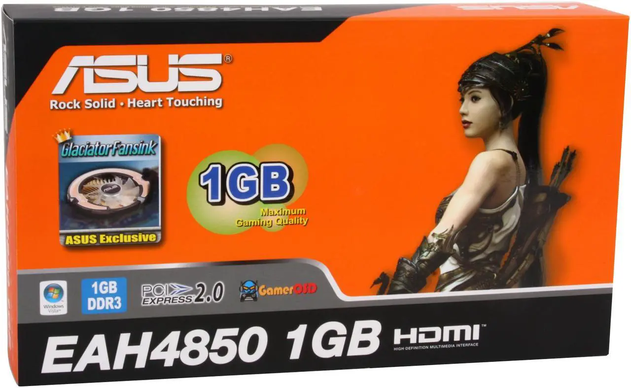 Alt view image 8 of 8 - ASUS Radeon HD 4850 1GB GDDR3 PCI Express 2.0 x16 CrossFireX Support Graphics Card EAH4850/HTDI/1G