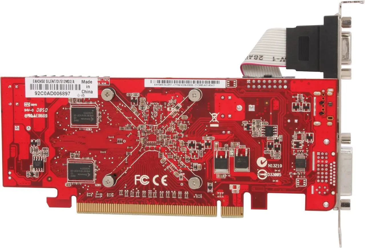 Alt view image 4 of 4 - ASUS Radeon HD 3450 512MB GDDR2 PCI Express 2.0 x16 Low Profile Ready Graphics Card EAH3450 SILENT/DI/512MD2