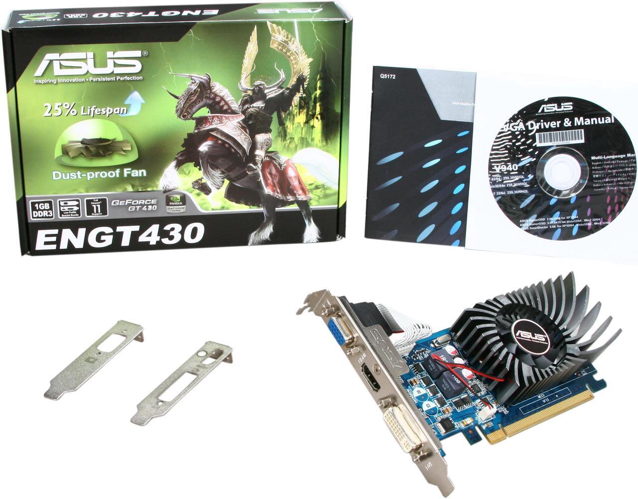 Alt view image 5 of 5 - ASUS GeForce GT 430 (Fermi) 1GB DDR3 PCI Express 2.0 x16 Low Profile Ready Graphics Card ENGT430/DI/1GD3(LP)