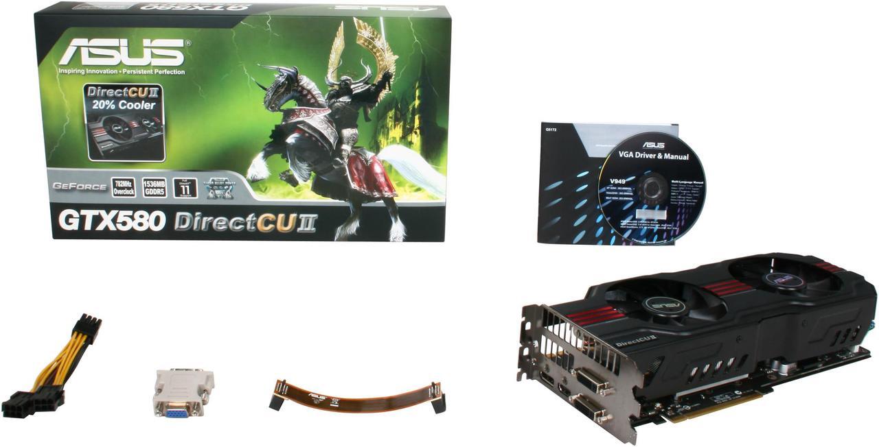 Alt view image 6 of 6 - ASUS GeForce GTX 580 (Fermi) 1536MB GDDR5 PCI Express 2.0 x16 SLI Support Video Card ENGTX580 DCII/2DIS/1536MD5