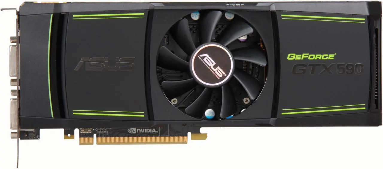 Alt view image 3 of 6 - ASUS GeForce GTX 590 (Fermi) 3GB GDDR5 PCI Express 2.0 x16 SLI Support Graphics Card ENGTX590/3DIS/3GD5