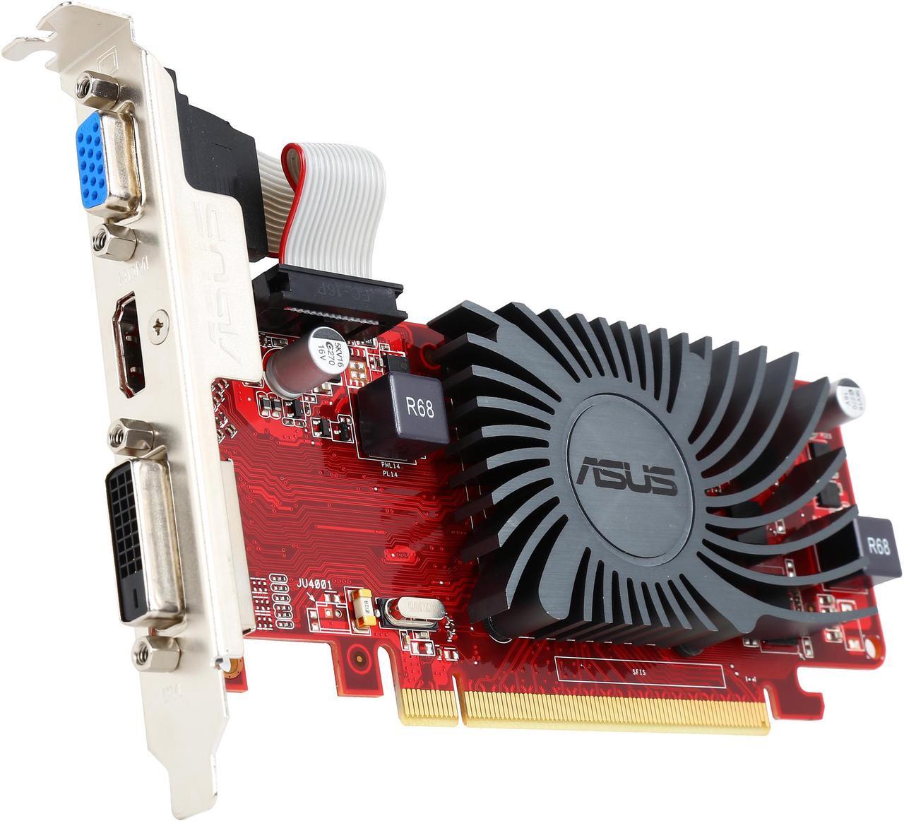 ASUS Radeon HD 6450 1GB DDR3 PCI Express 2.1 Low Profile Ready Video Card EAH6450 Silent/DI/1GD3(LP)