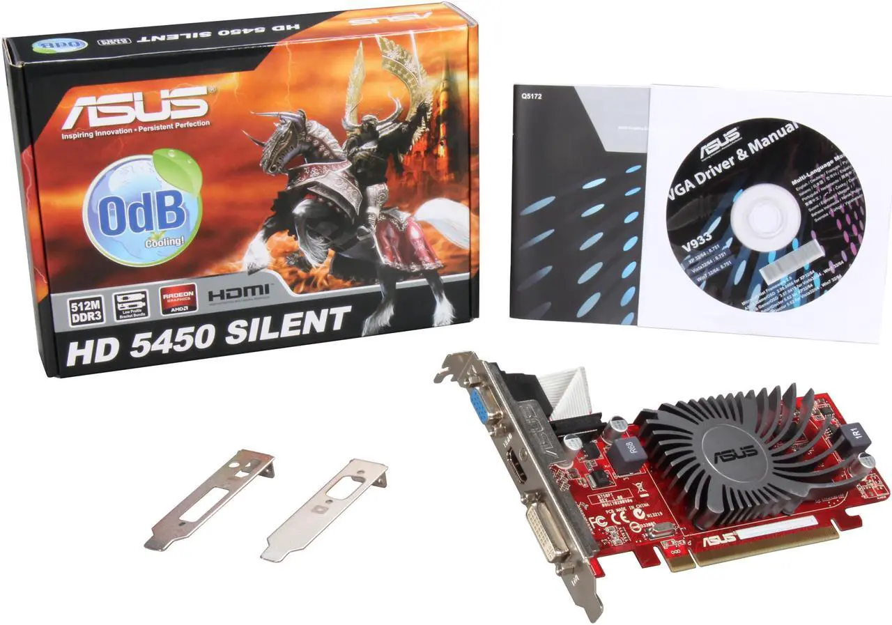Alt view image 5 of 5 - ASUS Radeon HD 5450 512MB DDR3 PCI Express 2.1 x16 Low Profile Ready Graphics Card EAH5450 SILENT/DI/512MD3(LP)