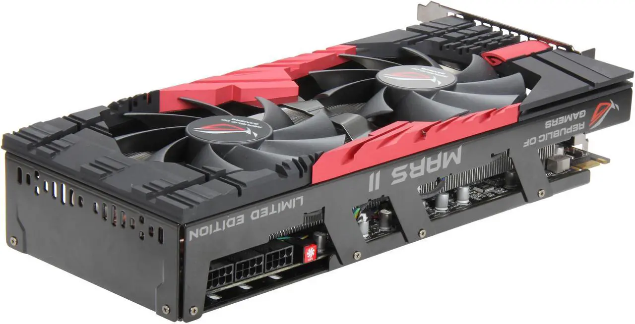 Alt view image 5 of 7 - ASUS GeForce GTX 580 x2 (Fermi) 3GB GDDR5 PCI Express 2.0 x16 SLI Support Graphics Card MARS II/2DIS/3GD5