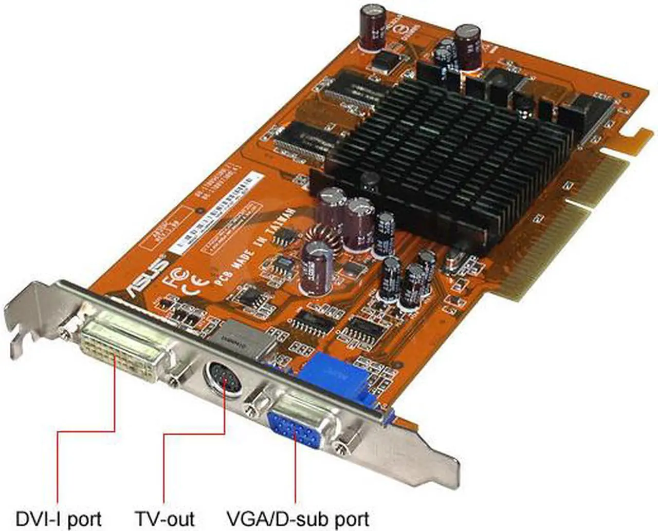 Alt view image 2 of 6 - ASUS Radeon 9550 128MB DDR AGP 4X/8X Graphics Card A9550GE/TD/128