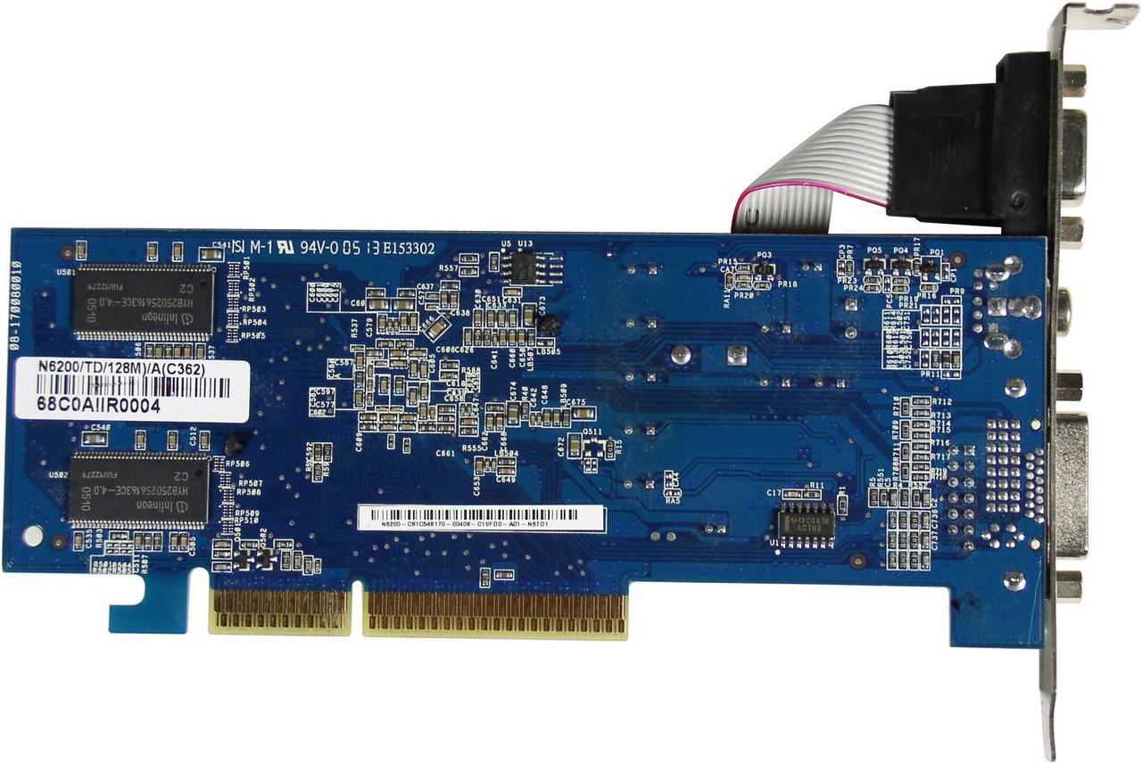 Alt view image 3 of 3 - ASUS GeForce 6200 128MB DDR AGP 4X/8X Graphics Card N6200/TD/128